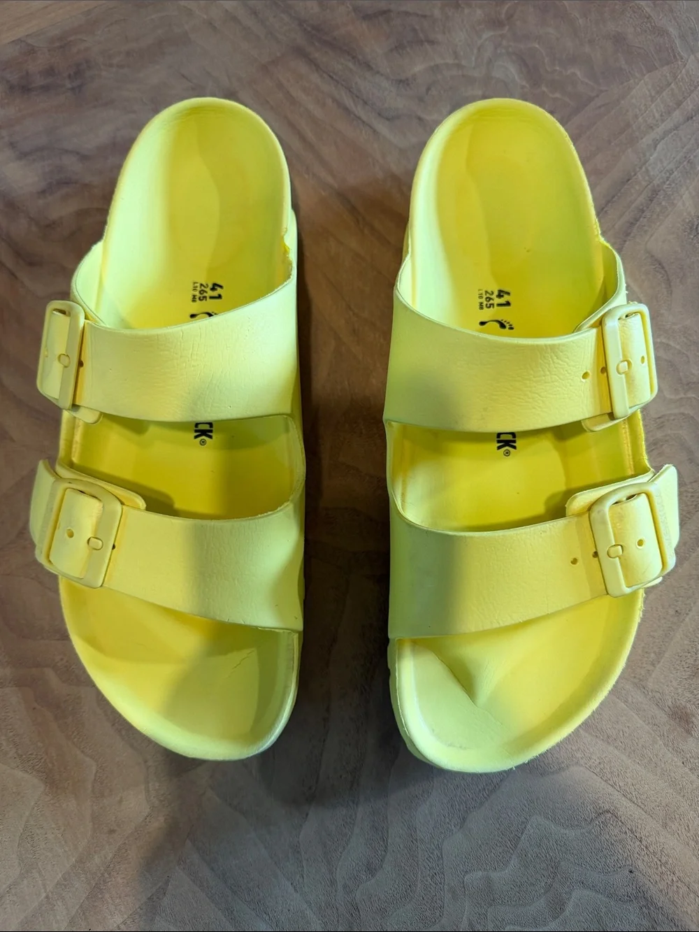 Birkenstock Arizona Eva Essentials Sandals Size 41 Yellow